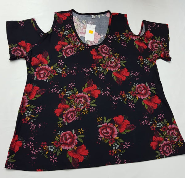 Blusa Señora Rosas Negras
