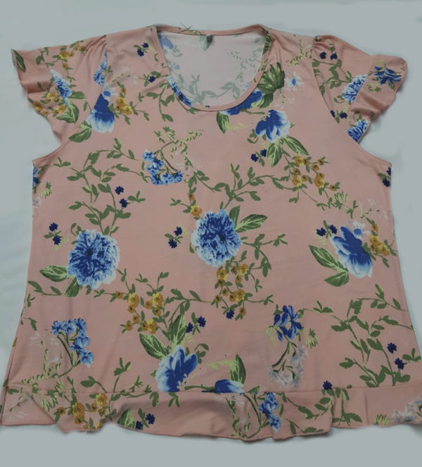 Blusa Salmón Flores